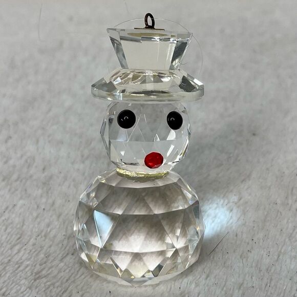 Timeless Treasures Snowman Figurine Cut Crystal Ornament Christmas Holiday Decor - Picture 2 of 11